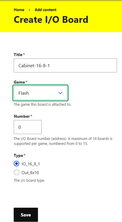 Config-Tool Create I/O Board