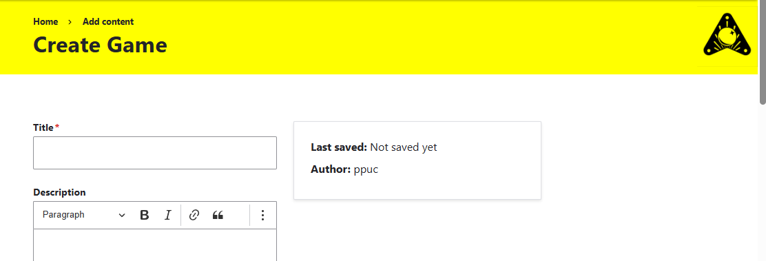 Config-Tool Create New Game